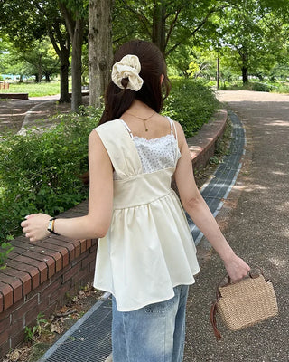 Asymmetrical Twist Bustier Blouse