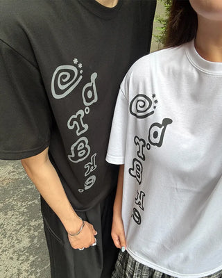 (Unisex) Kitsch Side Graphic Short-Sleeve T-Shirt
