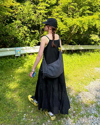 Lace strap long dress