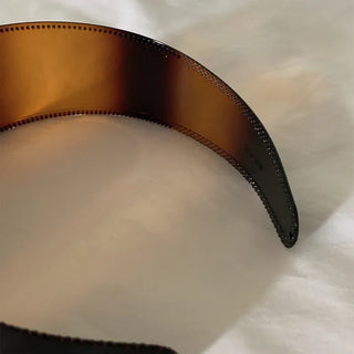 Brown leopard print acrylic headband