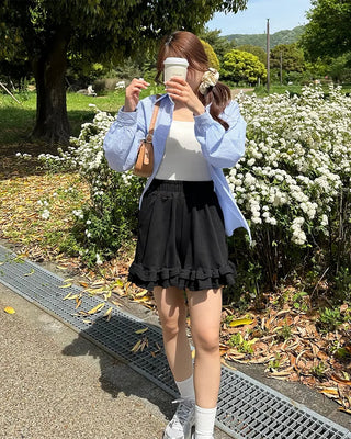 Can-can frill shorts