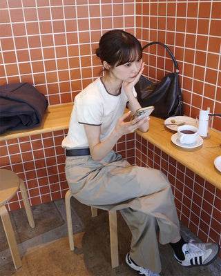 Basic Cotton Wide Pants