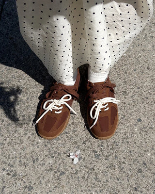 Two-tone strap sneakers