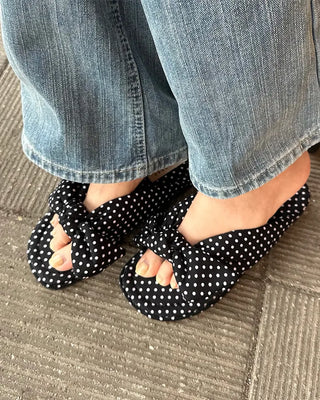 Big Ribbon Mule Sandals