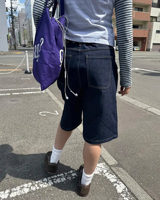 Denim Bermuda shorts