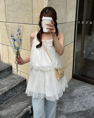 Chiffon lace blouse