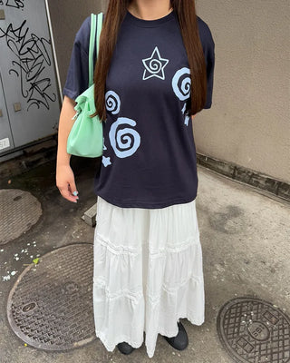 Star print short-sleeved T-shirt