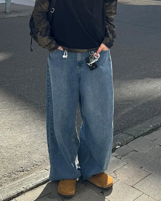 (UNISEX) Wide Denim Pants