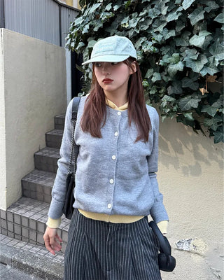 Hooded layered cardigan