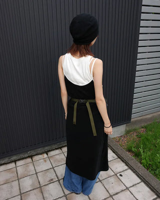 High-collar camisole long dress