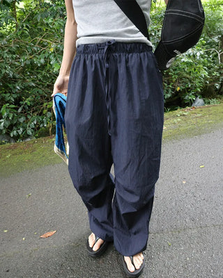 Elastic waist parachute pants
