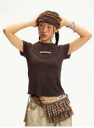 [Monterest] 3A Antibacterial Slim Fit Logo T-Shirt