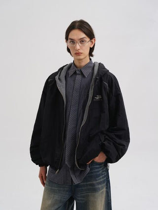 [MASONPRINCE] Reversible Hooded Coach Jacket