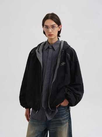 [MASONPRINCE] Reversible Hooded Coach Jacket