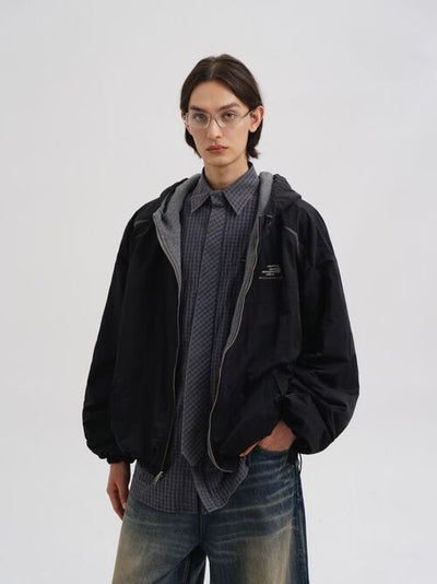 [MASONPRINCE] Reversible Hooded Coach Jacket