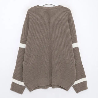 Sleeve Line Bicolor Knit