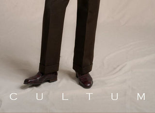 [CULTUM] Wool Blend Double Pleat Trousers