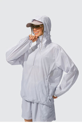 [Monterest] Packable Hooded Half-Zip Anorak