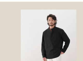 [CULTUM] Cotton Stand Collar Shirt/Shorts
