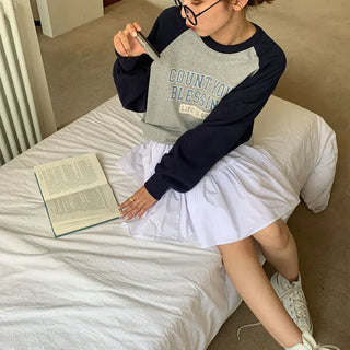 Colored Sleeveless Lettering Sweatshirt