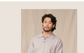 [CULTUM] Cashmere Blend Polo Knit Sweater