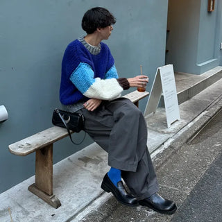 Wide square loafers