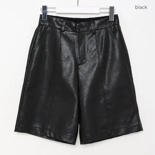 Faux leather shorts