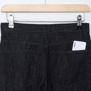 hake black denim pants