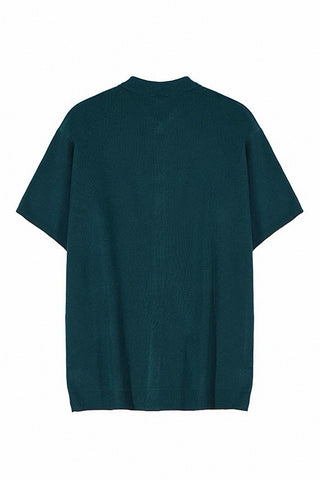 polo lapel knitted t-shirt
