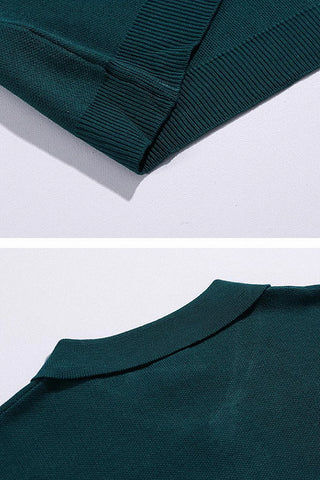 polo lapel knitted t-shirt
