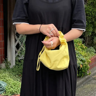 Handle Shirring Mini Bag