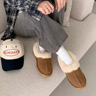 [High-Quality Leather] 0629 Cowhide Slip-on Mini Boots