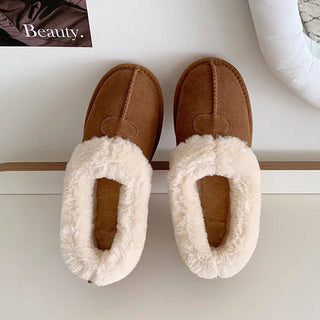 [High-Quality Leather] 0629 Cowhide Slip-on Mini Boots