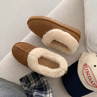 [High-Quality Leather] 0629 Cowhide Slip-on Mini Boots