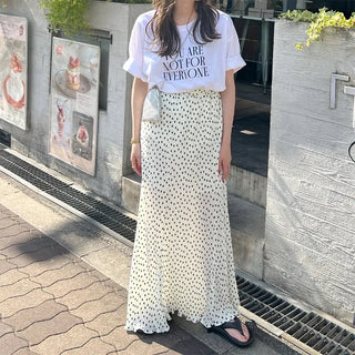 Polka dot long skirt