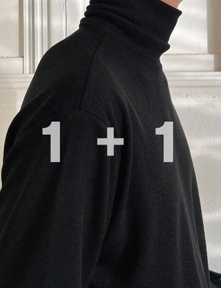 1 + 1 Knit Long Turtleneck T-shirt (M~XL)
