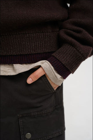 [MASONPRINCE] V-Neck Layered Sweater