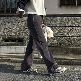 Straight corduroy pants