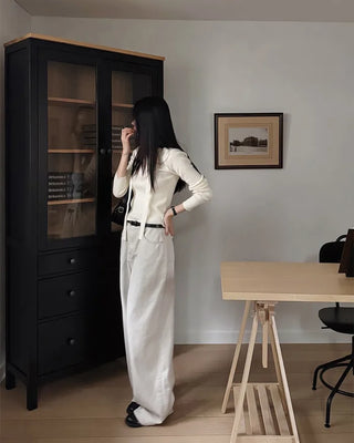 (set) Tie & V-neck knit set