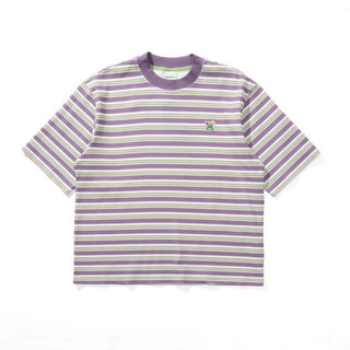 [Monterest] Waffle Knit Striped Logo T-Shirt
