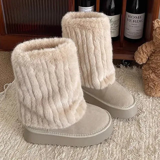 Fur Warmer Platform Mid-Calf Boots (1 color)