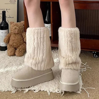 Fur Warmer Platform Mid-Calf Boots (1 color)