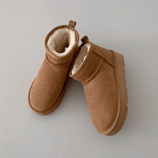 Cowhide mini suede boots (1 color)