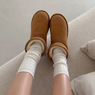 Cowhide mini suede boots (1 color)