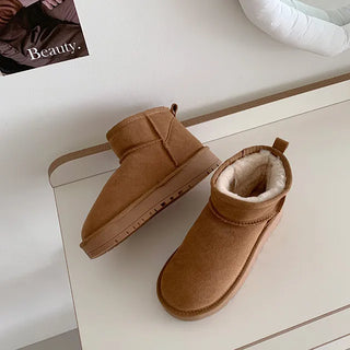 Cowhide mini suede boots (1 color)