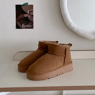 Cowhide mini suede boots (1 color)