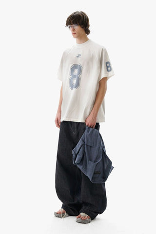 [MASONPRINCE] Combed Cotton No.8 Jersey T-Shirt