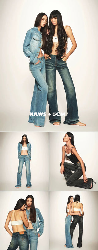 [NOTAWEAR] Natural Waist Straight Leg Jeans