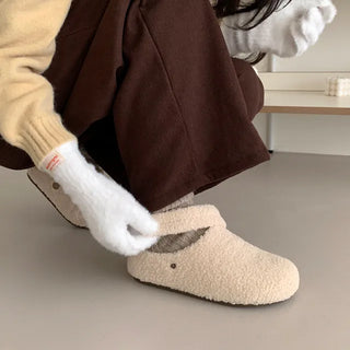 2-Way Boa Mule Sandals/Slippers