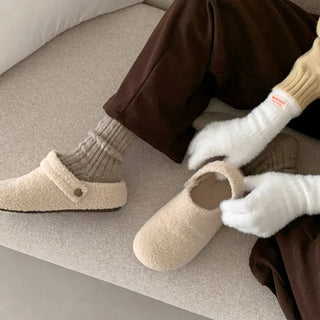2-Way Boa Mule Sandals/Slippers